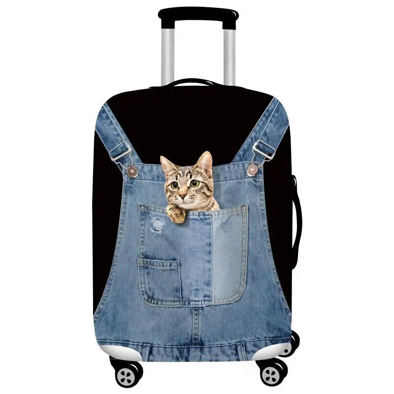 Housse Valise Résistante POLYCAT Suspender Pants Cute Cat-M