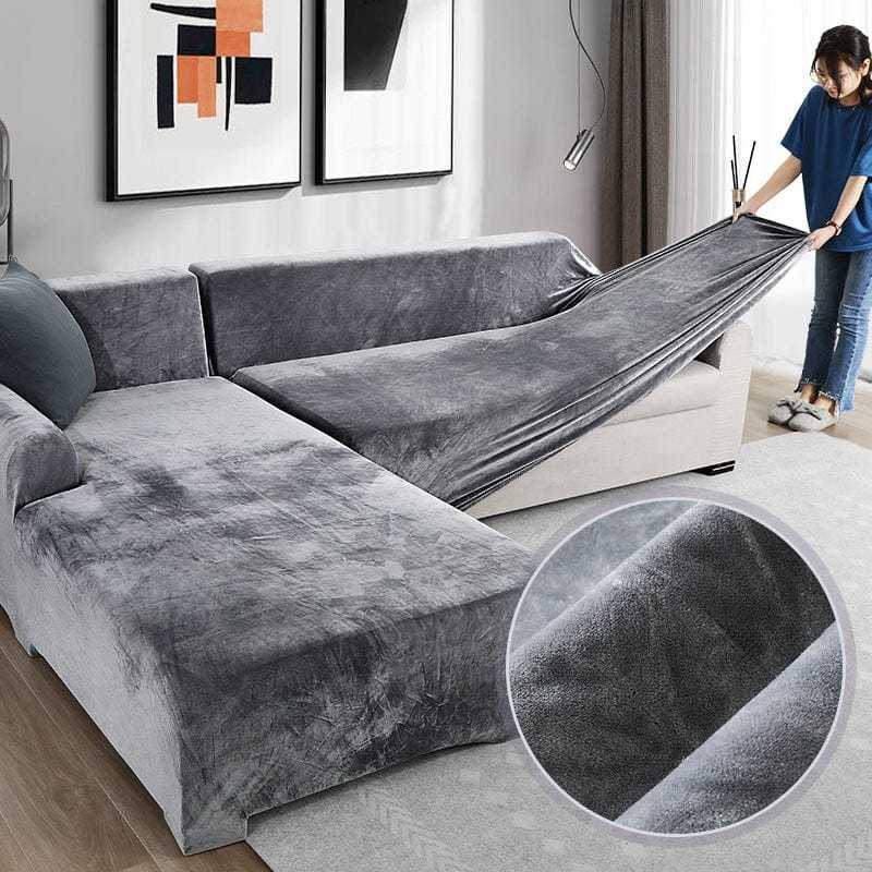 Housse canapé angle ELASTICKA, couverture pour canapé Housse De France