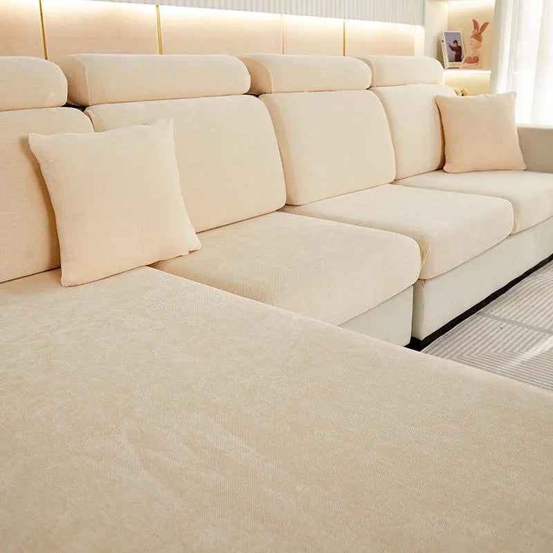 Housse Assise Minimaliste CHENIX Beige-Small Double