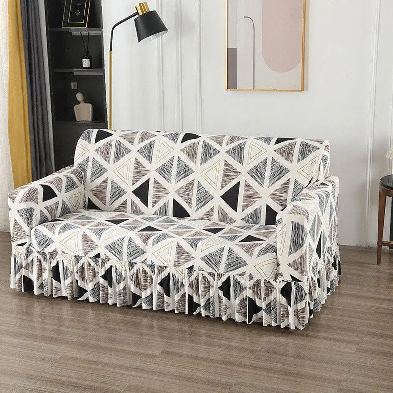 Housse de Canapé Universelle QUOVA Mocha Triangle-Single Size 90 140cm