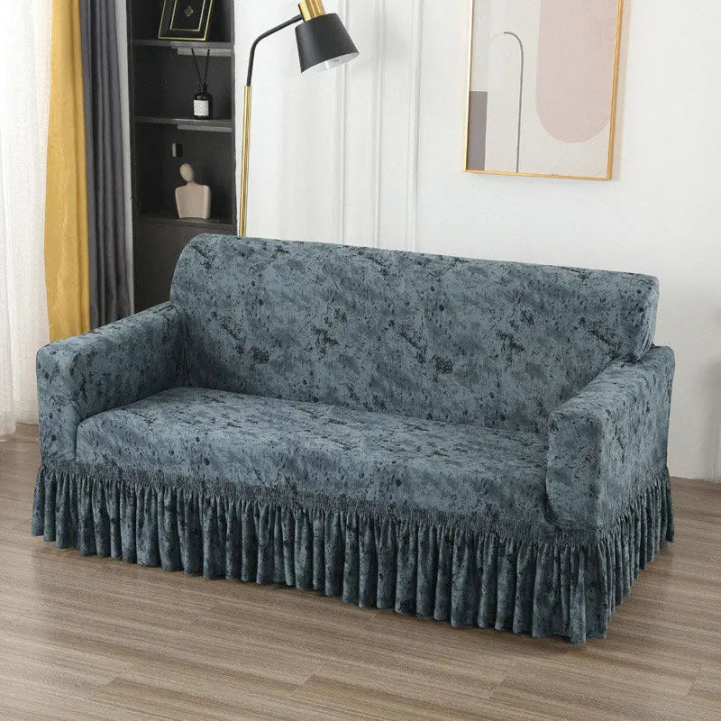 Housse de Canapé Universelle QUOVA Splash Ink Black Gray-Three Person Size 190 230cm