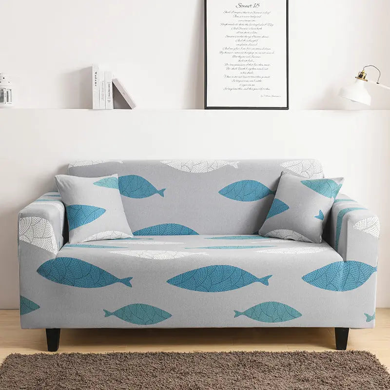 Housse de Canapé Élastique PERFLO Underwater World-Double size M 145to185CM