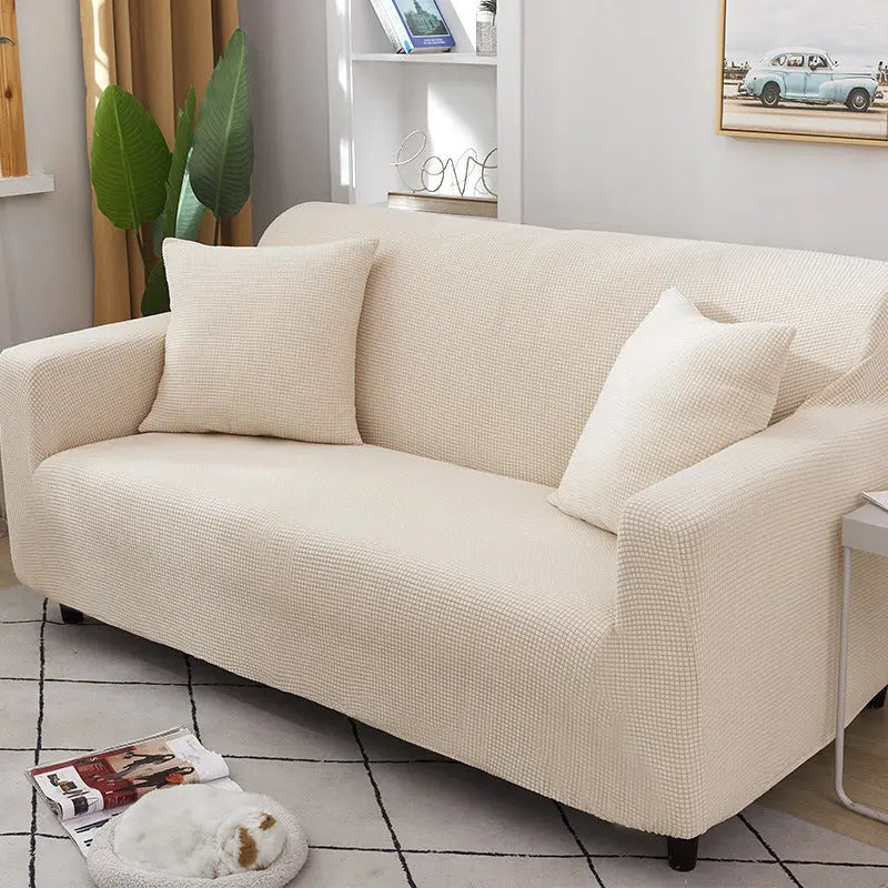 Housse de Canapé Extensible CraftedEN Beige-S Single