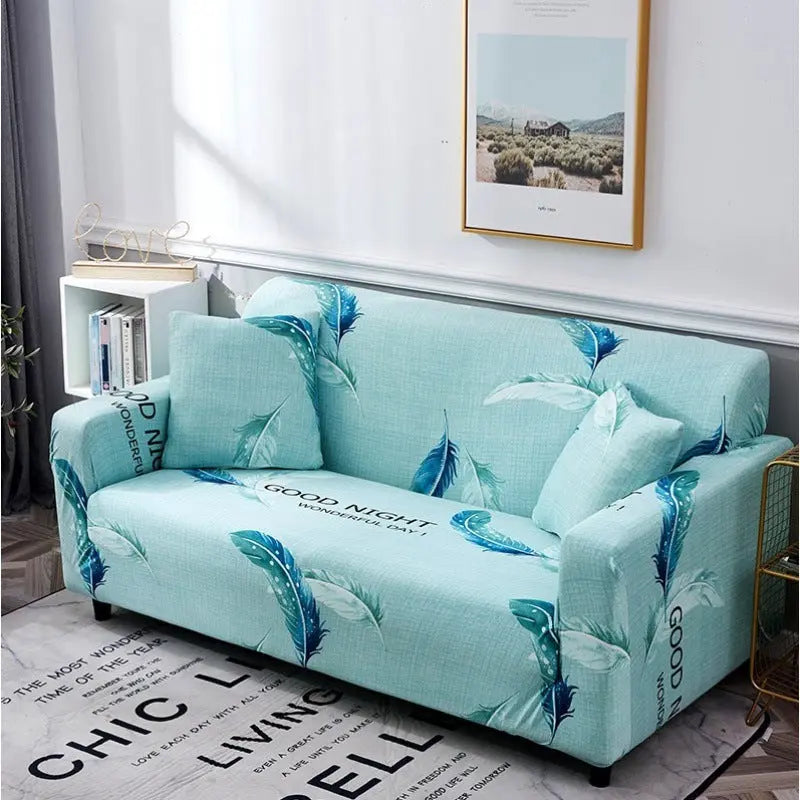 Housse de Canapé Extensible LORNA Light green-235to 300cm