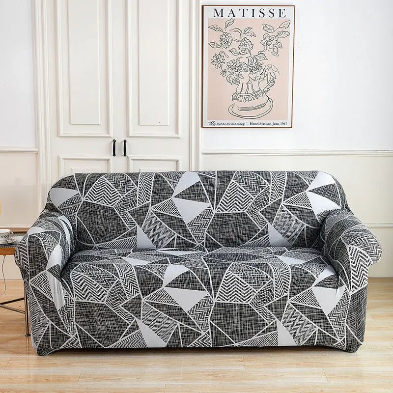 Housse de Canapé Imprimée ELASTIK Lishi-Single Sofa