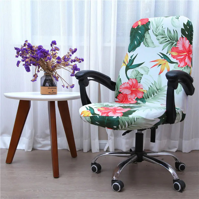 Housse de Chaise Ergonomique LUMINO Safflower green leaves-M