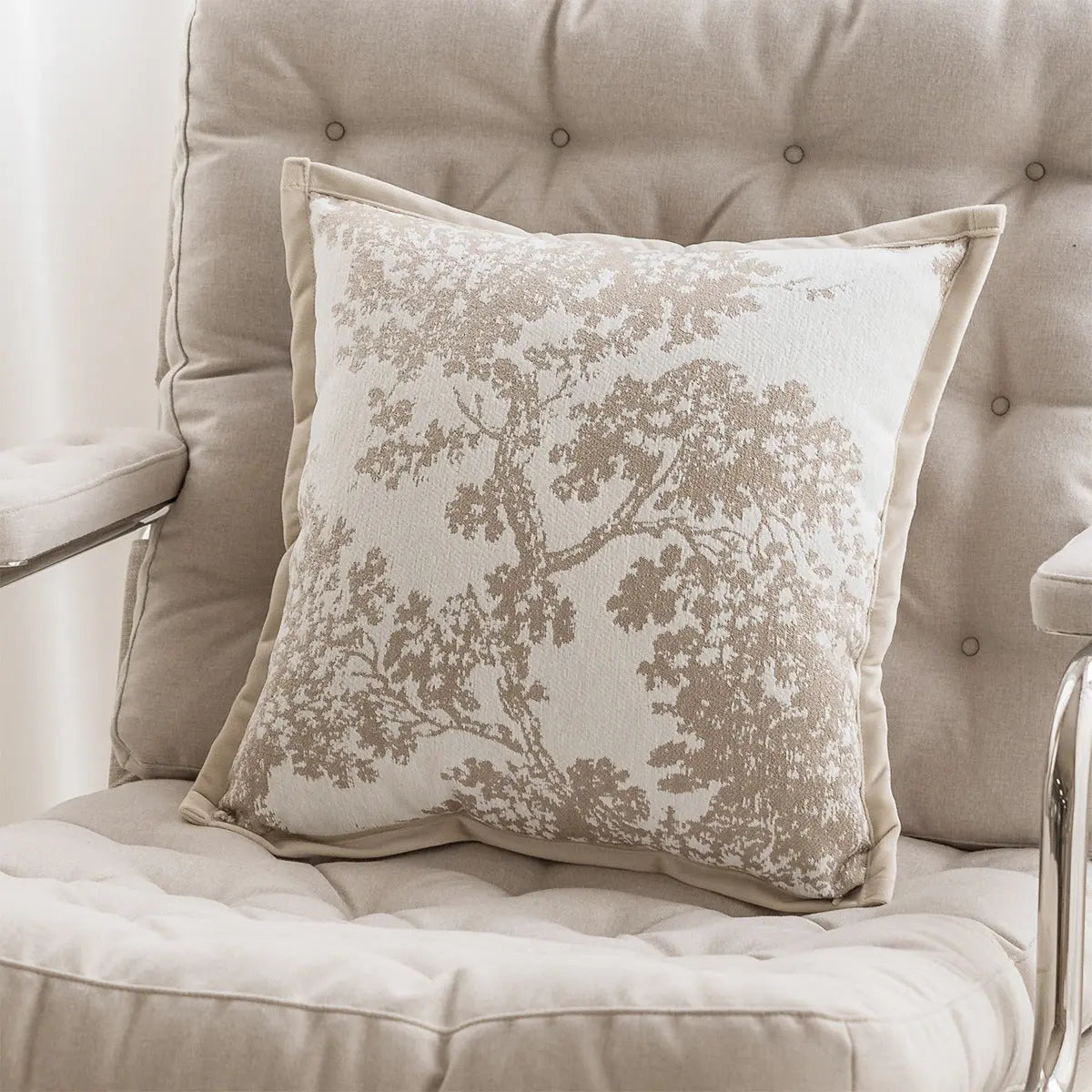 Housse de Coussin Design Nordic VELVOT Oil Painting Forest 45x45cm-Brushed Cloth Pillow