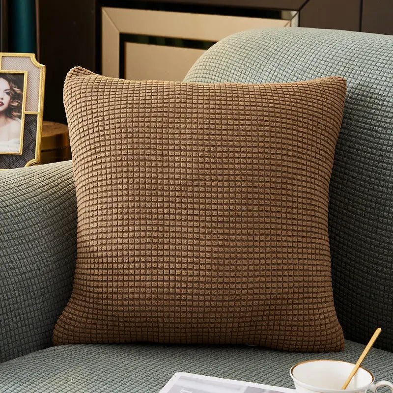 Housse de Coussin Douceur MARE와 Titanium Ancient Coffee-40x40cm Pillow Case