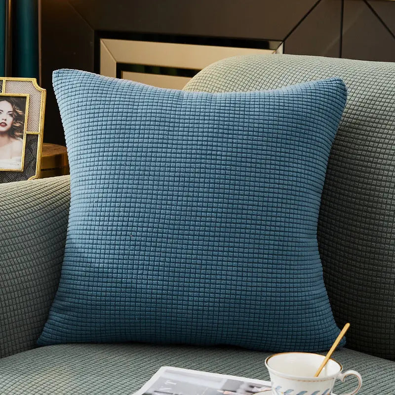 Housse de Coussin Douceur MARE와 West Lake Blue-40x40cm Pillow Case