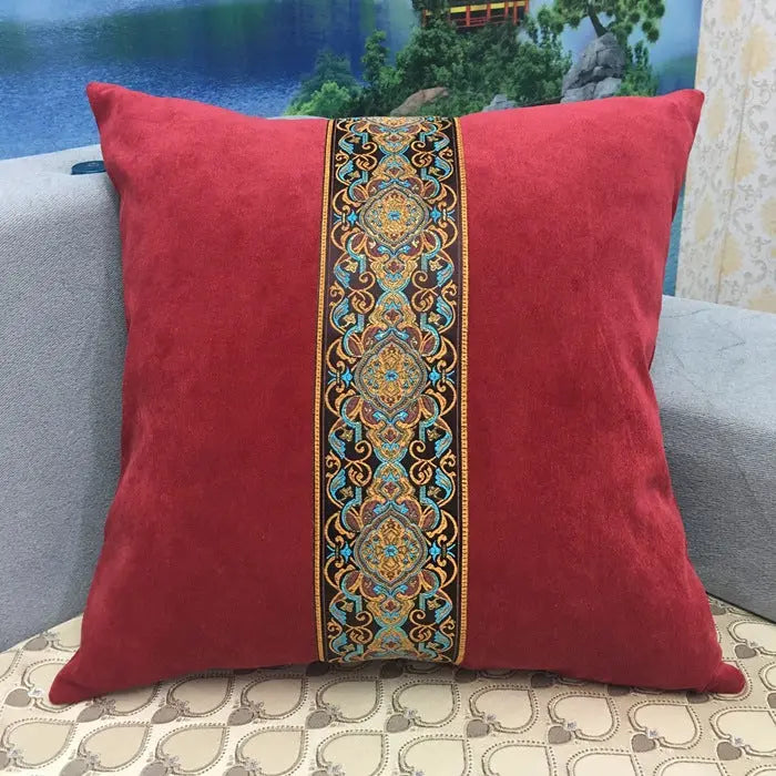 Housse de Coussin Européen Style AXORA Red-50X50cm Without Core