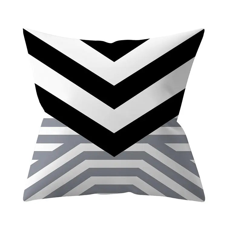 Housse de Coussin Géométrique SILVΞR 39 Style-45x45cm