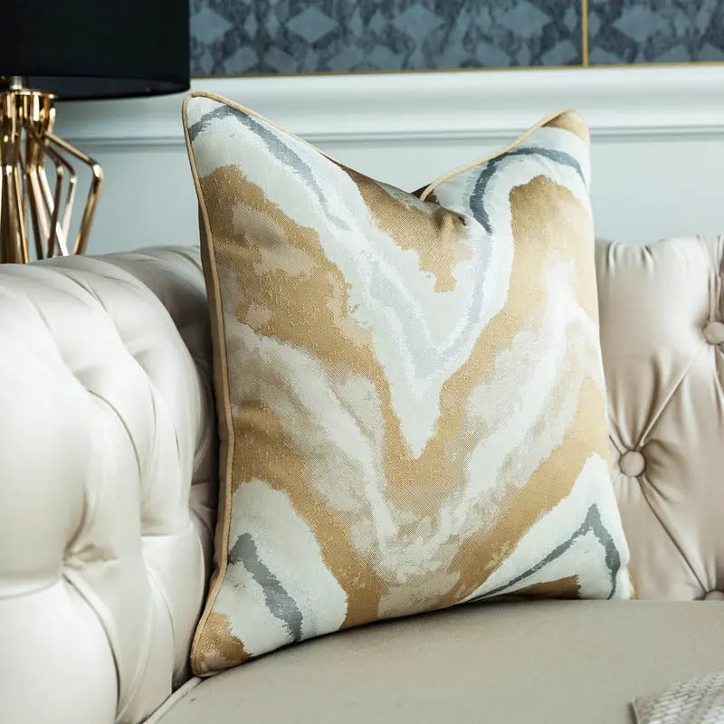 Housse de Coussin Géométrique GOLDWAVE Frost white small diamond patt-30 50cm