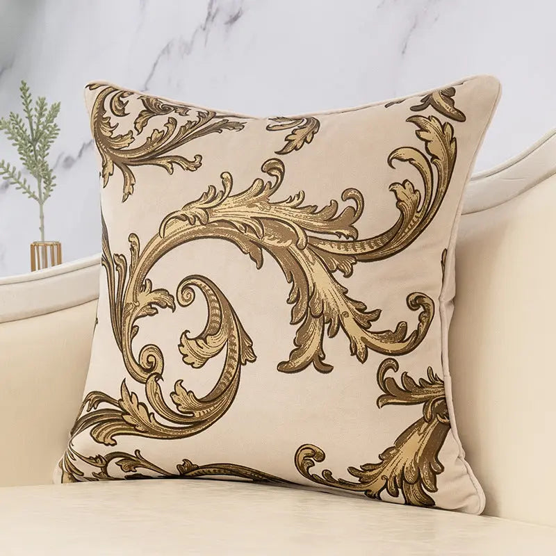 Housse de Coussin Imprimé FENGWU Phoenix dance beige-45X45cm pillow case
