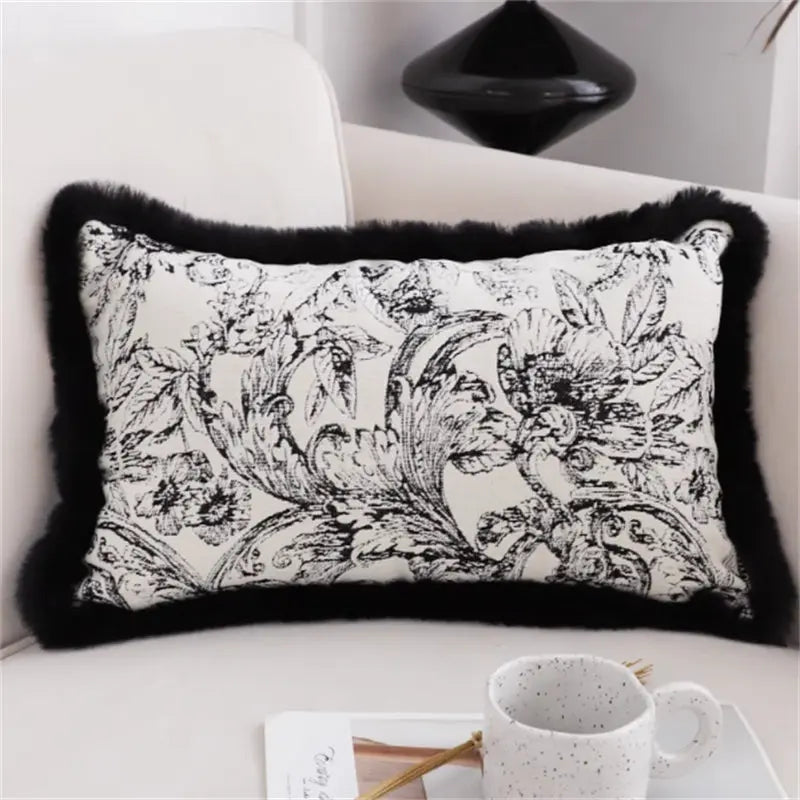 Housse de Coussin Jacquard LUMINA Black waist-Without core