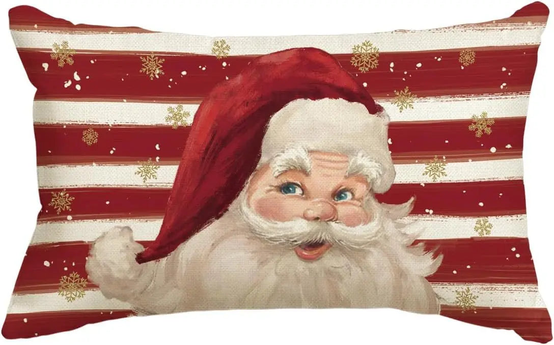 Housse de Coussin Lin Noël VERTI A-30 X50cm Duplex Printing