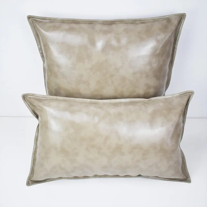 Housse de Coussin Luxe PU ENIRO Grey-40x65cm
