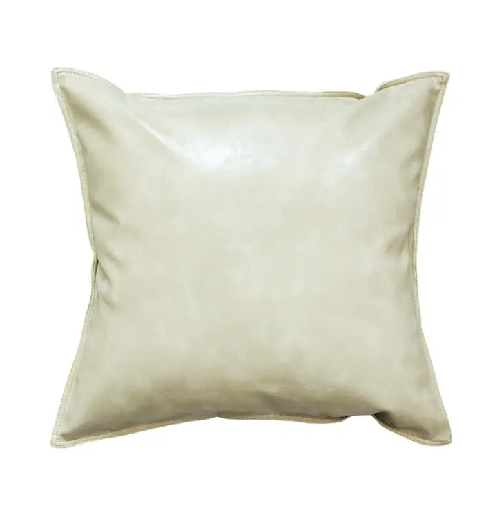 Housse de Coussin Luxe PU ENIRO Beige-55x55cm