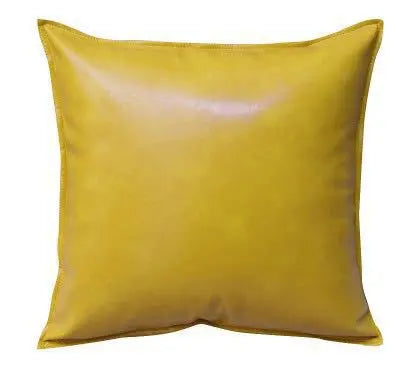 Housse de Coussin Luxe PU ENIRO Lemon yellow-50x50cm