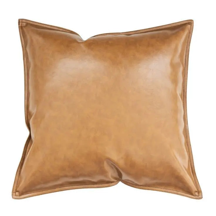 Housse de Coussin Luxe PU ENIRO Light Brown-40x65cm