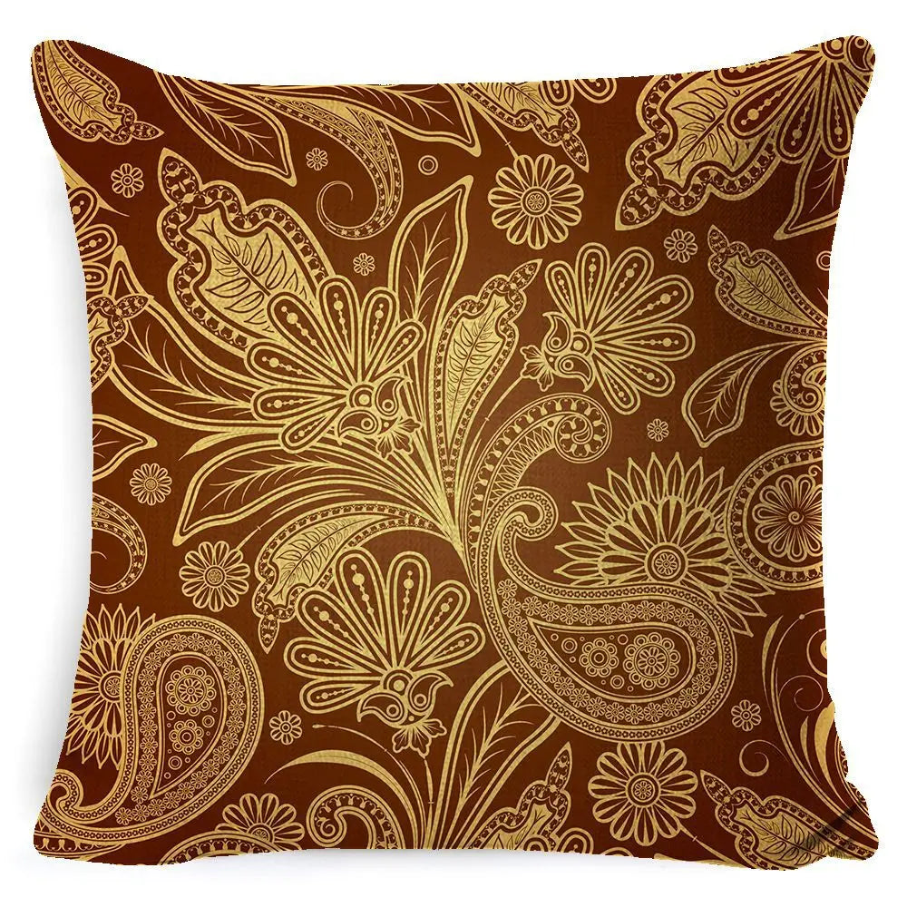 Housse de Coussin Mandala Rétro BOHO Style 10-45x45 Pillowcase Pillow Core
