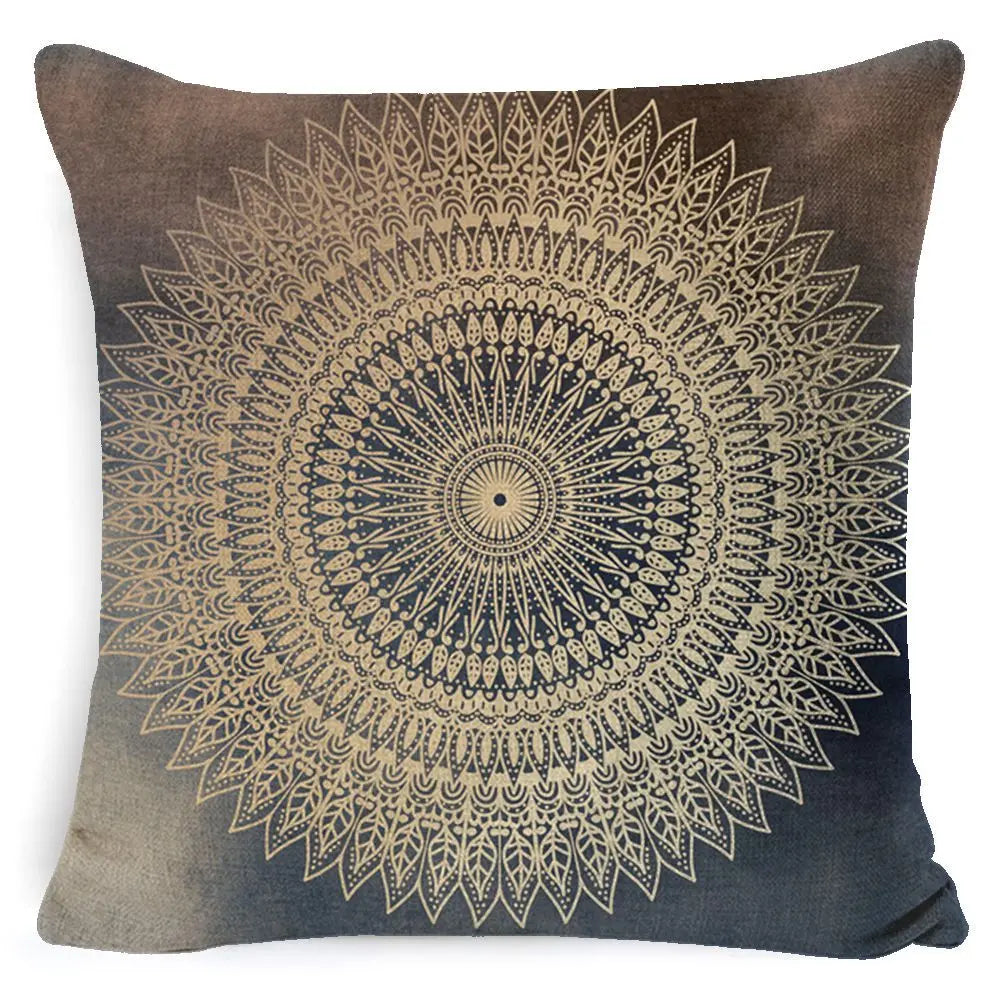 Housse de Coussin Mandala Rétro BOHO Style 17-45x45 Pillowcase Pillow Core