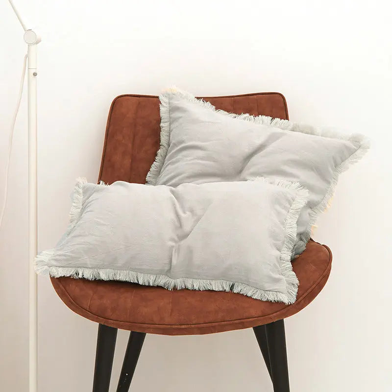 Housse de Coussin Moderne Alora Rice Soup Jiao Fringe-50X50cm