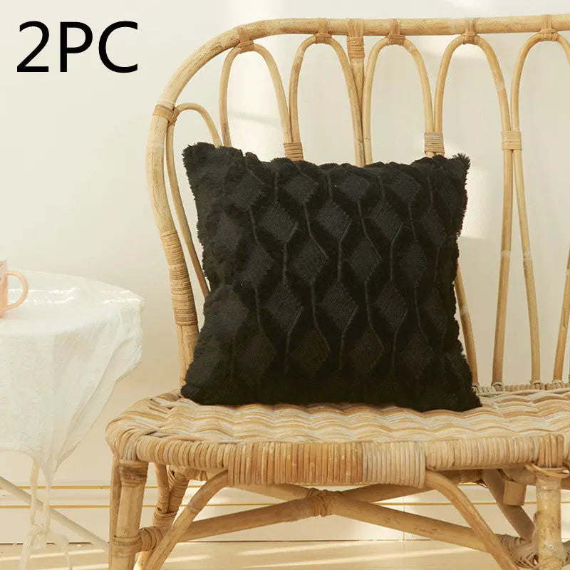 Housse de Coussin Moderne NALIO 45x45cm-Black-2PCS