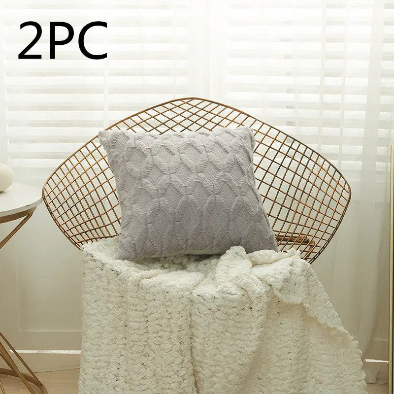 Housse de Coussin Moderne NALIO 45x45cm-Gray-2PCS