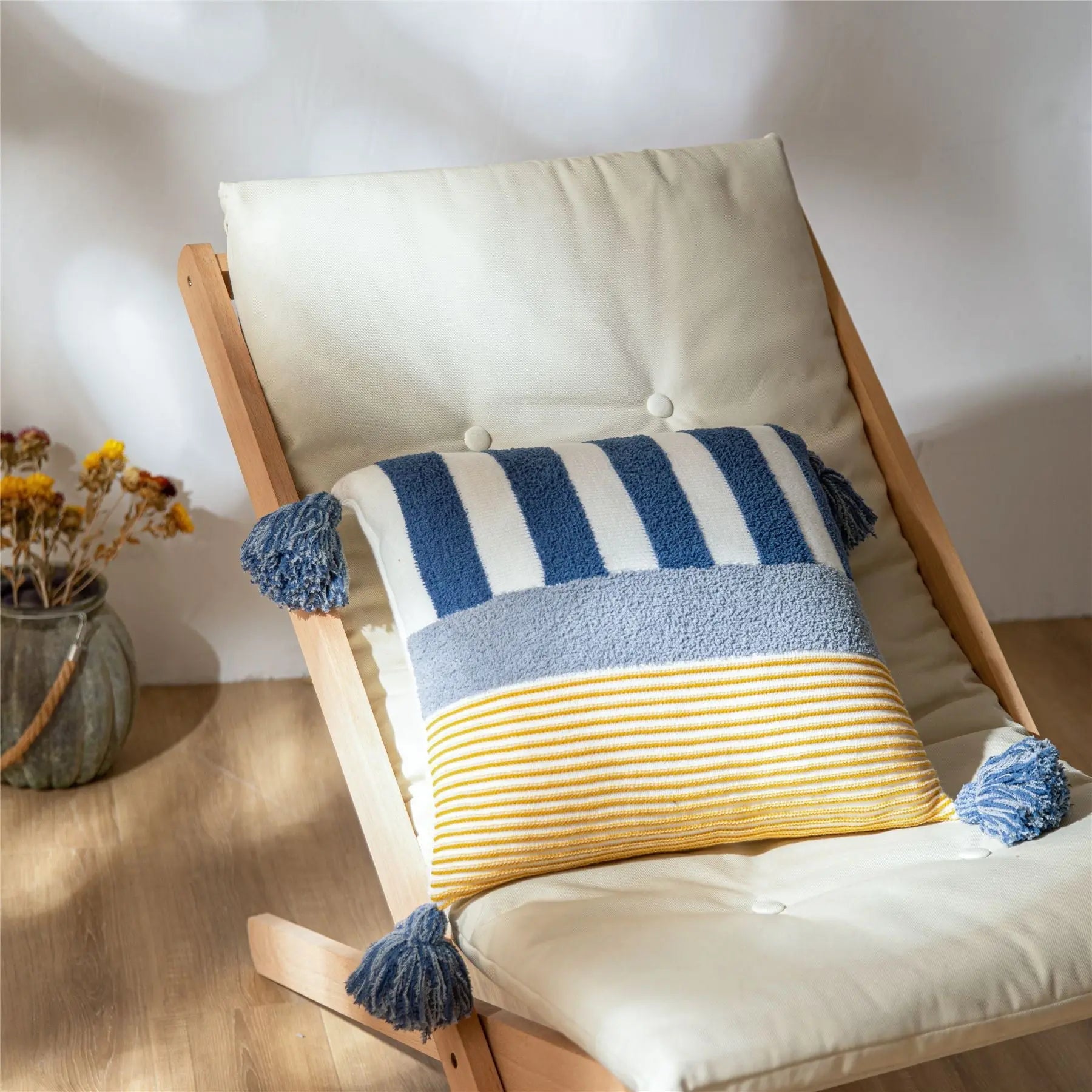 Housse de Coussin Nordic Check ARVIX Blue-45x45