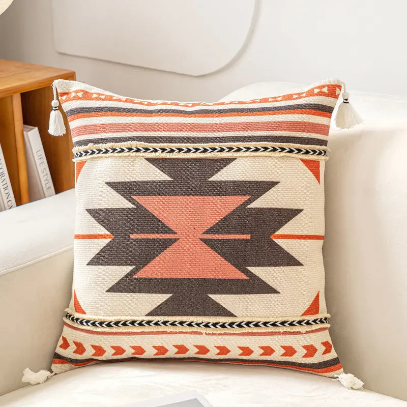 Housse de Coussin Scandinave LINORA Coffee-45x45-Core