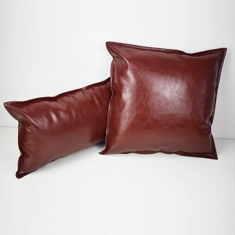 Housse de Coussin Simplicité LUXE Wine Red-55x55cm