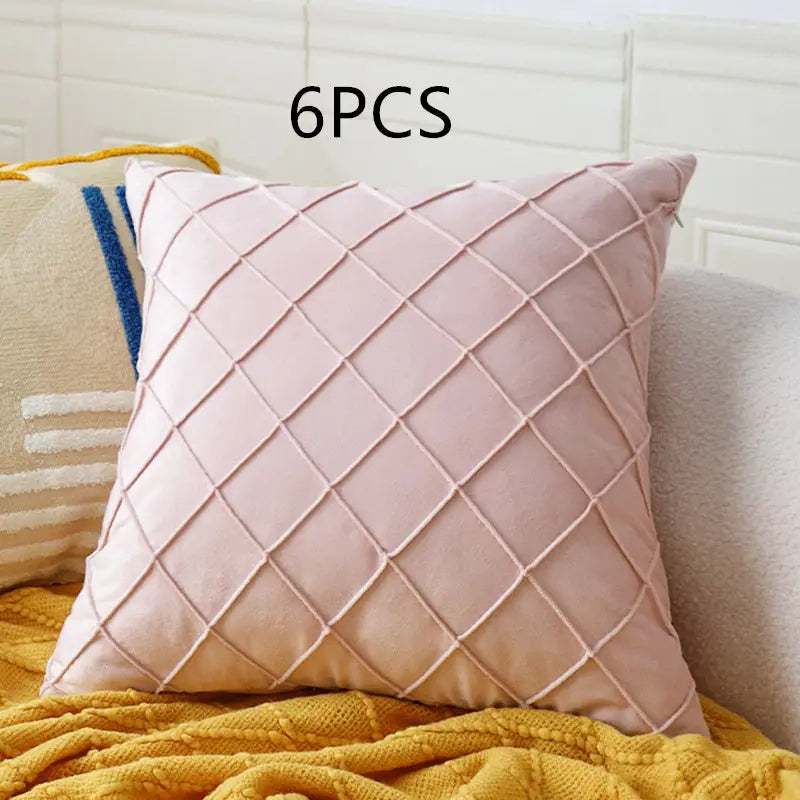 Housse de Coussin Velours ECLARA D26-50x50cm-6pcs