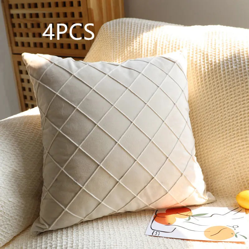 Housse de Coussin Velours ECLARA D6-30x50cm-4pcs