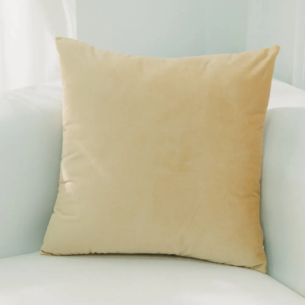 Housse de Coussin Velours EMALY 07Beige-45x45cm Without Core