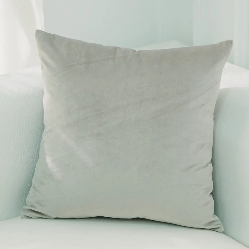 Housse de Coussin Velours EMALY 48Light Gray-50x50cmWithout Core