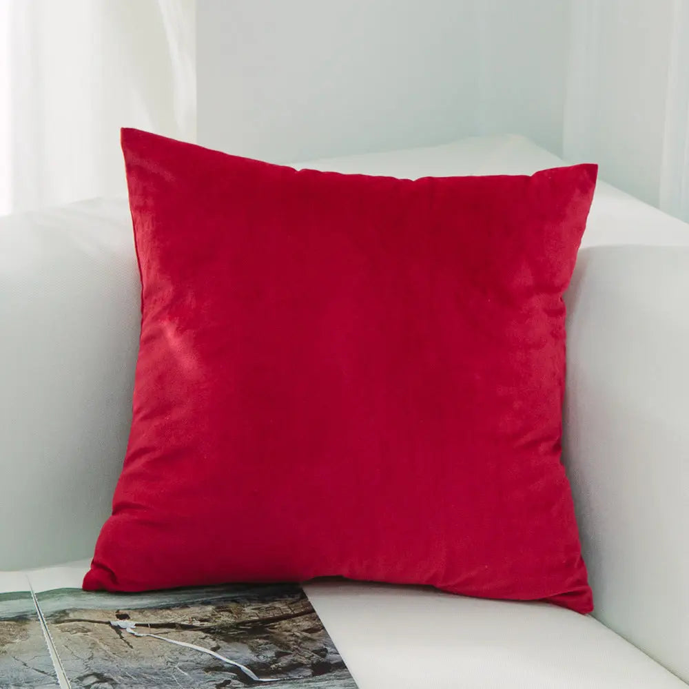 Housse de Coussin Velours EMALY 44Big Red-45x45cm Without Core