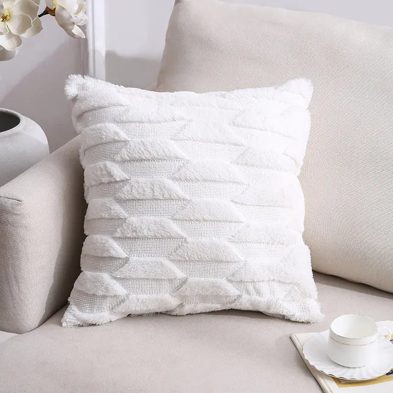 Housse de Coussin Velours Élégant NOORDY White Boat-45x45CM Pillowcase
