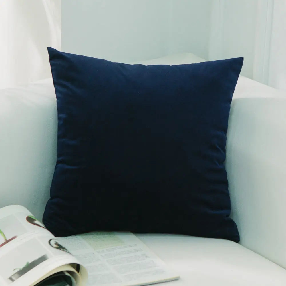 Housse de Coussin Velours FELIO 68Tibetan Blue-45x45cm Without Core
