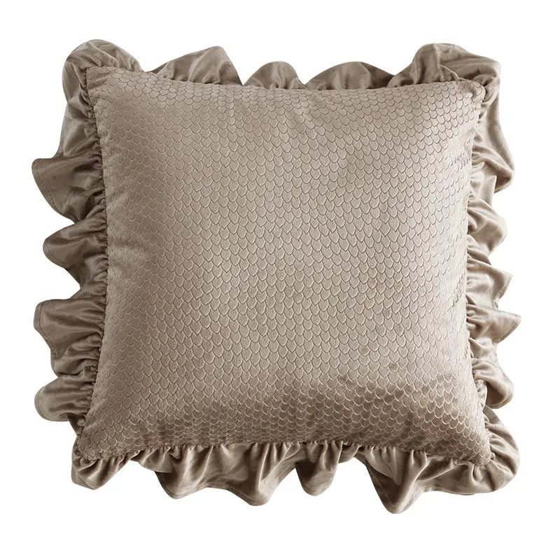 Housse de Coussin Velours JACQUARD F-Pillowcase