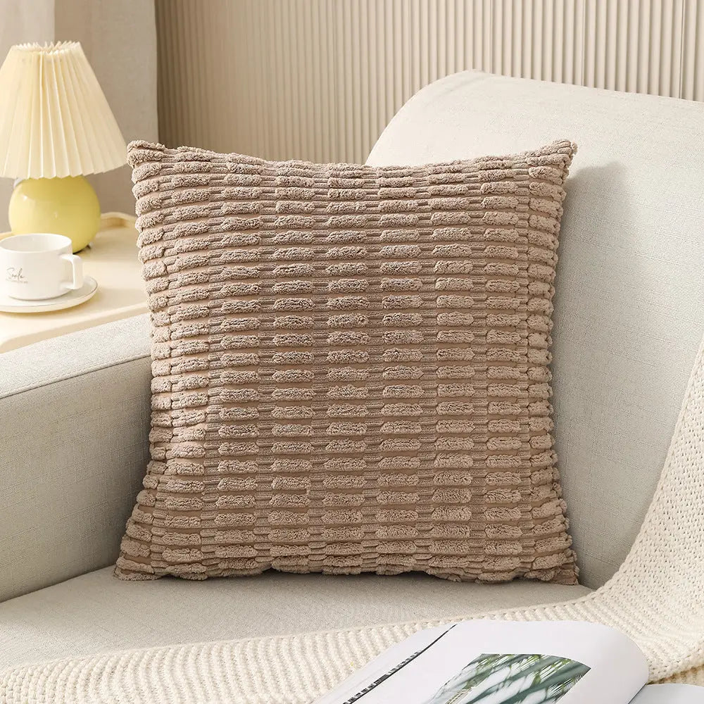 Housse de Coussin Velours LISCO Light Coffee-45cmx45cm With Pillow Core
