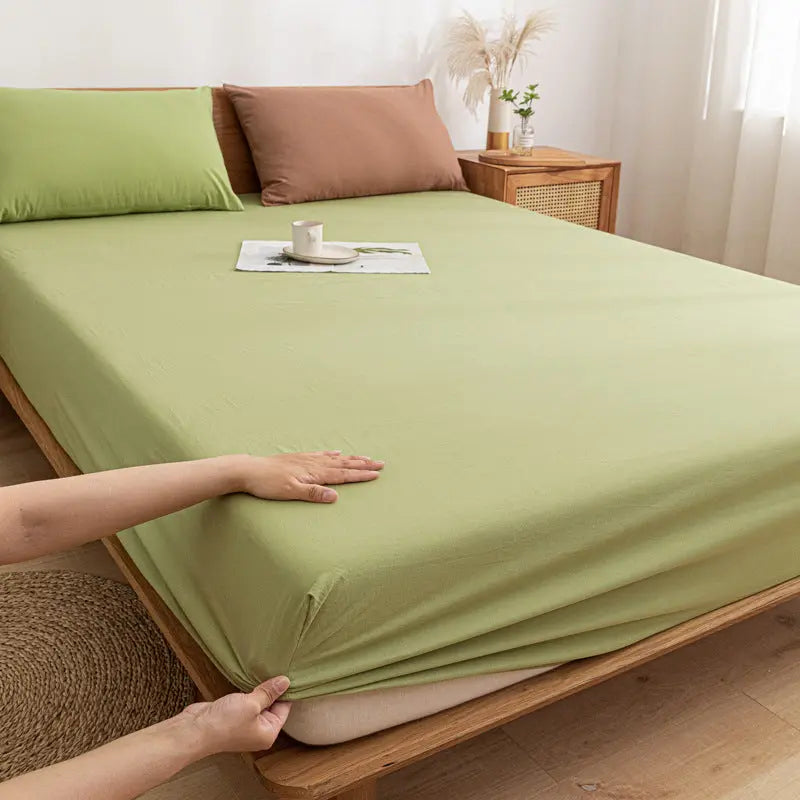 Housse de Matelas Coton Anti-Poussière PROTECTO Matcha green-200X200cm twopiece suit