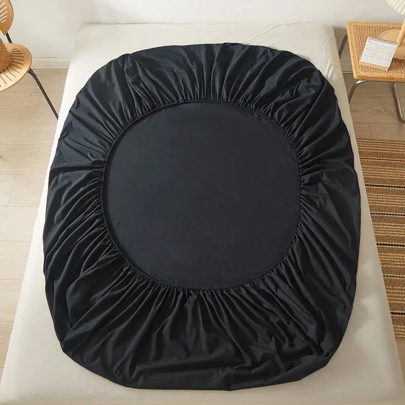 Housse de Matelas Coton Imprimé SANDEL Black-150cmX190cmX10CM