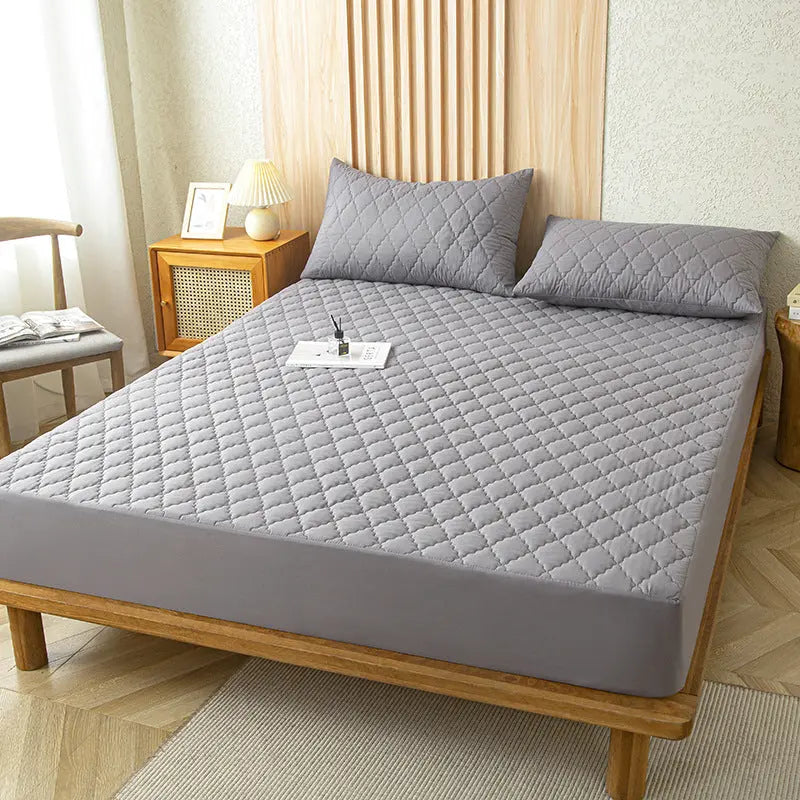 Housse de Matelas Imperméable QUILIA Diamond Lattice Gray-135x190cm Add 45cm