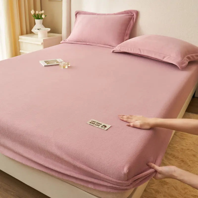 Housse de Matelas Moderne MilkFLUX Milk Fiber Bean Lotus Root-120x200 Single Bed
