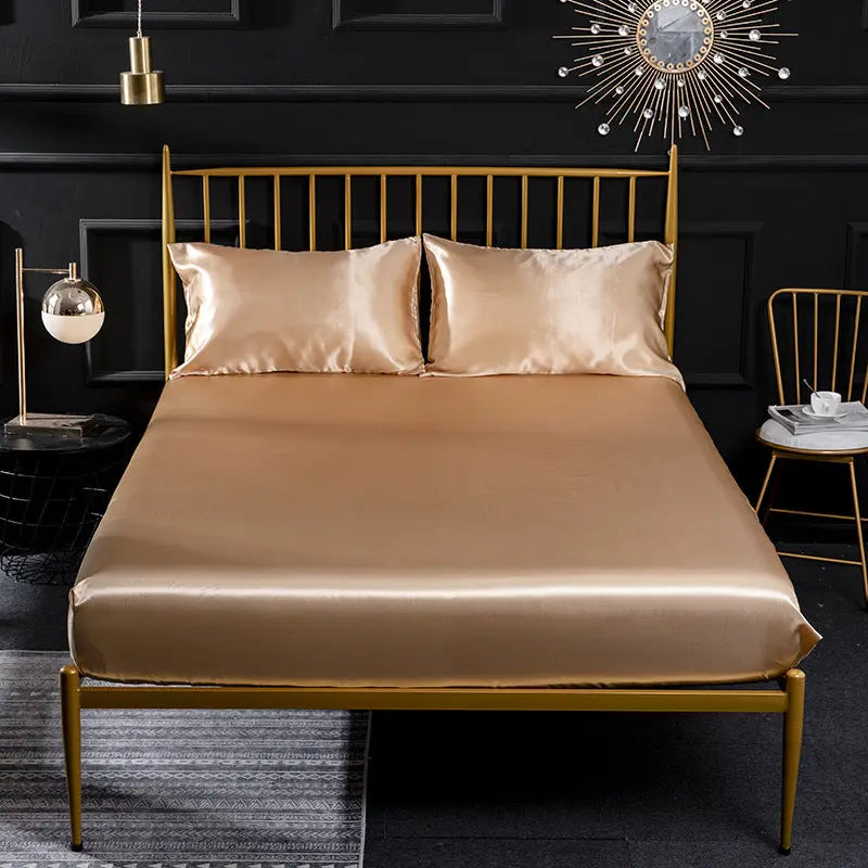 Housse de Matelas Soie Quilting SERENA Camel-180x200x35cm