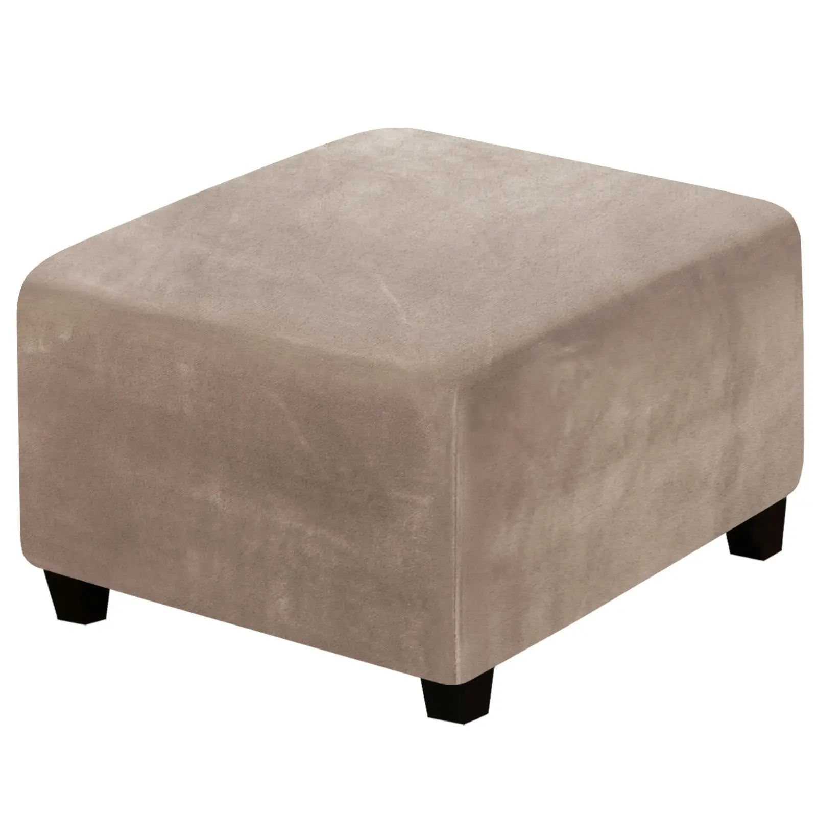 Housse de Pouf Velours Extensible **VELIDO** Leather color-Sofa Cover