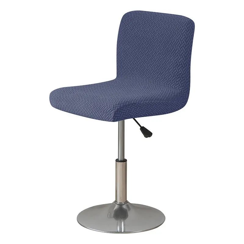 Housse de Tabouret Extensible **JACQUO** Navy Blue-Short Back