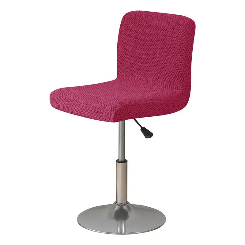 Housse de Tabouret Extensible **JACQUO** Wine Red-Short Back