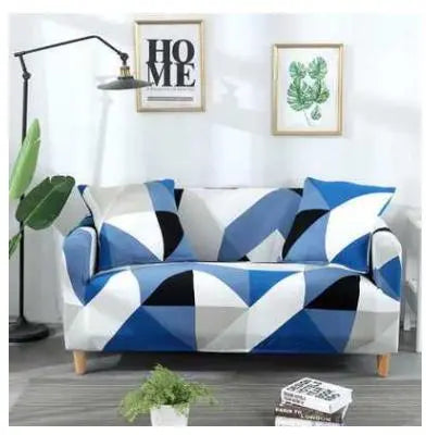 Housse de canapé Moderne MINISTYL Blue-Single and two pillows