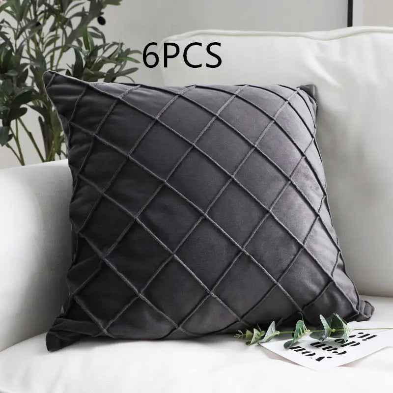 Housse de coussin Velours Rhombus CUVEX D13-50x50cm-6pcs